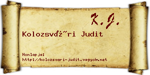 Kolozsvári Judit névjegykártya